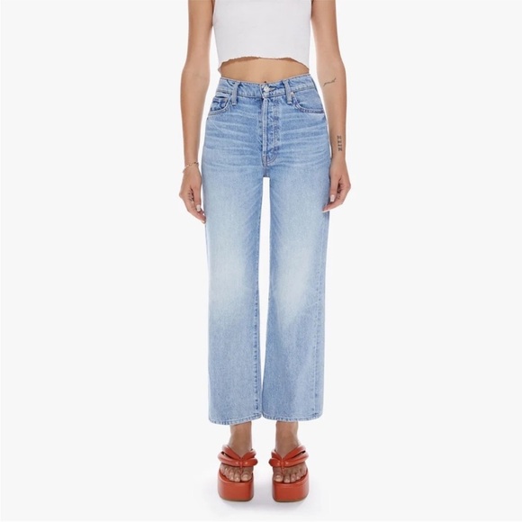 MOTHER Women's Straight Leg Jeans - Light Blue - Picture 1 of 15